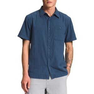 The North Face Men's Loghill Jacquard Short Sleeve Shirt blue new